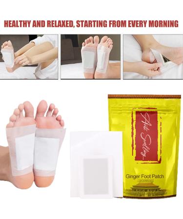 Ginger Detox Foot Patches for Weight Loss & Toxin Removal | Anti-Swelling & Stress Relief | Enhance Blood Circulation - 10PCS - Buy Online on GoSupps.com