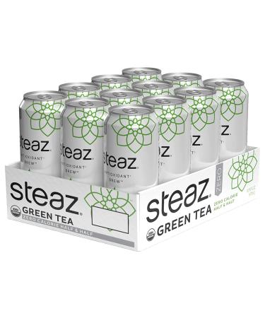 Steaz Organic Iced Green Tea - Zero Calorie Half & Half, 16oz (Pack of 12) | Antioxidant Brew - Buy Online on GoSupps.com
