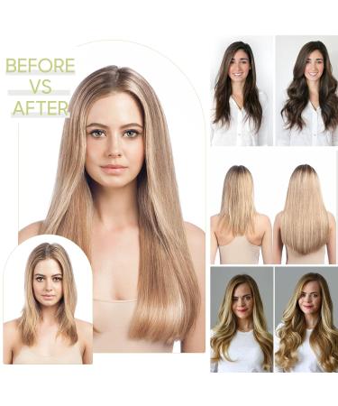 S-noilite 17 Full-Head Clip-In Ombre Hair Extensions - Dark Black Dip Dye 8pcs Long Hair (43cm) - Buy Online on GoSupps.com