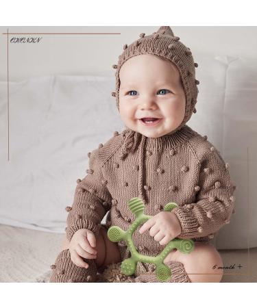 Okonkn Baby Teething Ring Set - BPA-Free Silicone Dental Aid for Boys & Girls 3 Pieces Perfect for 4 Months+ - Buy Online on GoSupps.com