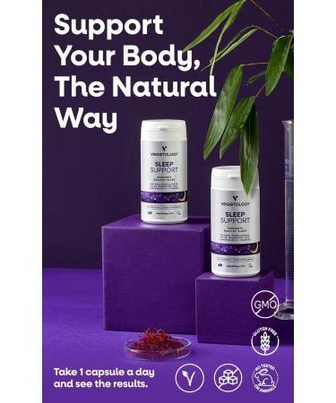 VEGETOLOGY Sleep Support Vegan Supplements (60 Capsules) Deep Sleep Supplements for Adults and Children Sleep Calm Food Supplement Healthy Sleep Aid Supplements to Help Sleep - Buy Online on GoSupps.com