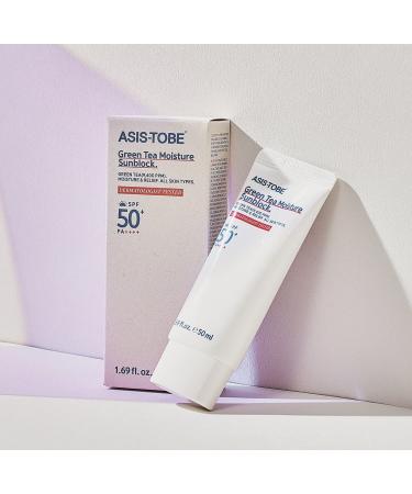 ASIS-TOBE Green Tea Moisture Sunblock 1.69 oz / 50 ml - SPF 50 Protection - Buy Online on GoSupps.com