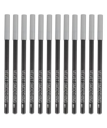 12 pi ces Lot de Crayons Yeux Noirs Antitache avec Pointe Ultra-fine Stylo Maquillage Pratique et Outil Beaut pour Trac Pr cis et Facile Enlever