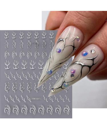 JMEOWIO 12 Sheets Moon Star Sun Nail Art Stickers Decals Self-Adhesive Snowflake Colorful Nail Supplies Nail Art Design Decoration Accessories - Buy Online on GoSupps.com