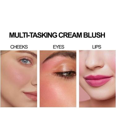 Creamy Blush Stick Moisturizing Water Resistant & Fresh Complexion - Natural Face Illuminator and for Oily / Dry/Combination Skin - Cheeks Lips Eyebrows - Long Hold for Special Occasions - Buy Online on GoSupps.com