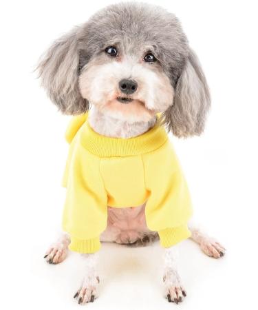 Zweitea Dogs Winter Coats for Small Dogs & Puppies - Soft Warm Jackets for Cold Weather | Chihuahua Yorkie XXL Yellow - Buy Online on GoSupps.com
