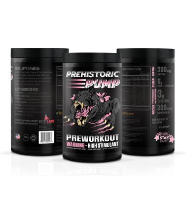 Natty Labs Prehistoric Pump Pre Workout - Energizing 300mg Caffeine Supplement for Focus & Hydration - 40 Servings (Pink Star Candy) - International Shipping Available - Buy Online on GoSupps.com