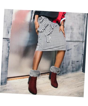 Kisangel Fur Short Boot Cuffs - Fluffy Leg Warmers & Arm Warmers | Stylish Knit Accessories for Beautiful Legs - International Shipping Available - Buy Online on GoSupps.com