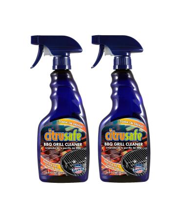 CitruSafe 16 Fl Oz BBQ Grill Cleaner Two Pack (32 Fl Oz Total) - Cleans Burnt Food and Grease from Grill Grates - Great for Gas and Charcoal Grills - Buy Online on GoSupps.com