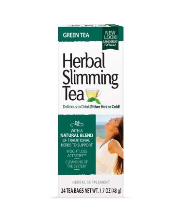 21st Century Herbal Slimming Tea Green Tea Caffeine Free 24 Tea Bags 1.6 oz (45 g)