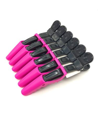 BEINY 6PCS Plastic Crocodile Hair Styling Clips - Non Slip Grip Alligator Clips for Thick Hair - Rose Red Barrettes for Women Girls - Buy Online on GoSupps.com