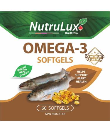 NutruLux Omega-3 1000mg Fish Oil Halal Vegan Gelatin Free Softgels - Heart Health Supplement with Essential Fatty Acids - 1000mg Fish Oil Softgels - Halal Certified - Gelatin-Free Capsules 120 Softgels (Pack of 2) - Buy Online on GoSupps.com