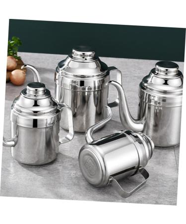 ABOOFAN Oil Can Bacon Grease Container Seasoning Dispenser Metal Soy Sauce Dispenser Oil Storage Bottle Kitchen Storage Container Oil Seasoning Bottle Stainless Steel Oil Bottle 16.5X7X7CM As Shown - Buy Online on GoSupps.com