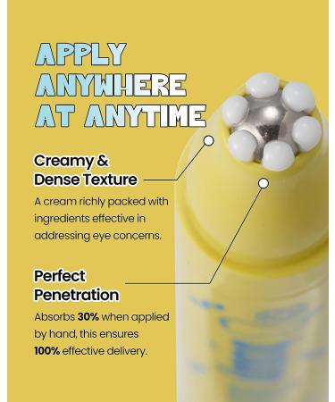 CHASIN' RABBITS Bunny Line Smoother Eye Cream Roller - Vegan Korean Skin Care | Surgical Steel Ball Stick | Eye Roller for Wrinkles, Dark Circles & Bags (0.5oz) - Buy Online on GoSupps.com