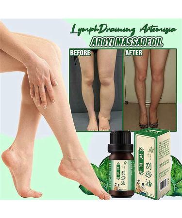 Lymph Draining Artemisia Argyi Massage Oil | Relaxing Body Massage Oil for Blood Circulation (2PC) - Spa Quality Care - Buy Online on GoSupps.com
