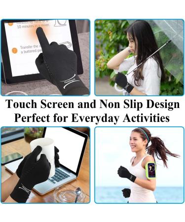 2 Pairs Copper Arthritis Gloves for Relief Pain for Women Men Full Finger Compression Gloves for Carpal Tunnel Osteoarthritis Joint Pain Computer Typing Driving Hand Support (Small) Small Black-full Finger - Buy Online on GoSupps.com