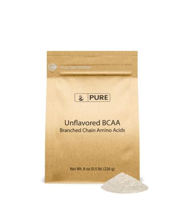 Pure Original Ingredients Unflavored Instantized BCAA (8oz) Powder Branched Chain Essential Amino Acids Supplement (8 Ounce)