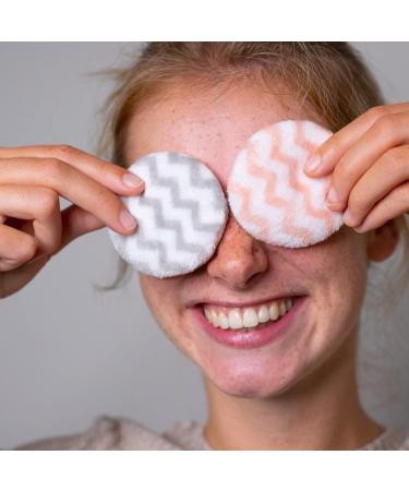 Magnitone Wipe Out Swipes Eco Friendly Microfibre Makeup Removal Cleansing Pads Remove Makeup with Water Reusable Use on Sensitive Skin Eyes and Lips No Cleanser Needed Silver & Pink Pack of 6 - Buy Online on GoSupps.com