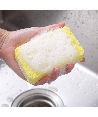 40pcs Natural Wood Pulp Cotton Sponge Dishwashing Pot Brush Cleaning Brushes Household Cleaning Tools for Kitchen - Buy Online on GoSupps.com