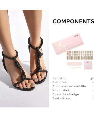 32 Self-Adhesive Nail Foil Wraps for Toenails - Half-Hardened Gel Films UV Hardening Perfect Gifts for Women & Girls - Buy Online on GoSupps.com