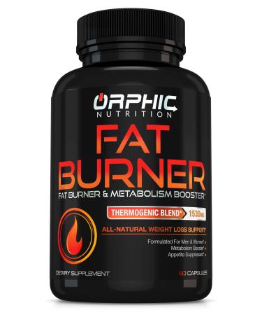 ORPHIC NUTRITION Thermogenic Fat Burner for Women & Men - Premium Supplement Formulated with Green Coffee Leaf Green Tea Extract Garcinia Cambogia Caffeine & Raspberry Ketones - 60 Capsules
