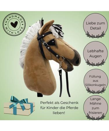 Buy KHT Aria Hobby Horse - Plush Sports Toy for Dressage & Exercises - Handcrafted Light Brown A3 Size - Buy Online on GoSupps.com