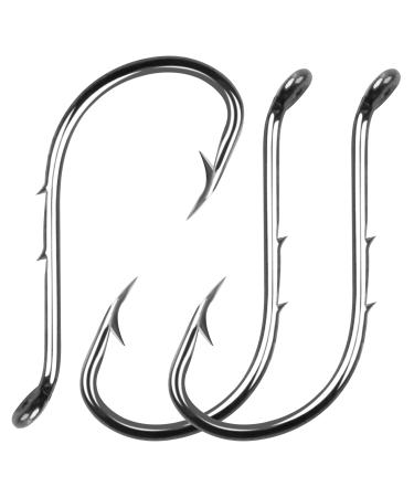 100pcs Octopus Baitholder Fishing Hooks, Sharp Barbed Beak Fish Hooks Black High Carbon Steel Circle Jig Hook Size: 8# - 6/0# 8#-100PCS