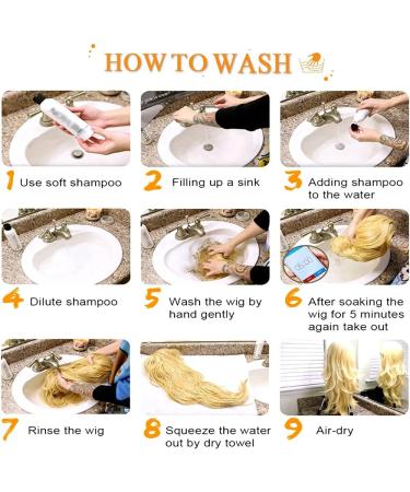 Oefei Long Straight Blonde Wig with Bangs & Dark Roots - 19 Synthetic Hair Wig for Women - Perfect for Daily Wear Parties & Cosplay - Buy Online on GoSupps.com