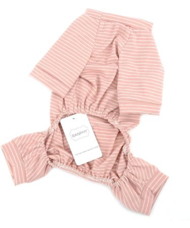 Ranphy Cotton Striped Pajamas for Small Dogs - Cartoon Hoodie Jumpsuit & Pet Coat for XX-Large Dogs (Pink) - Buy Online on GoSupps.com