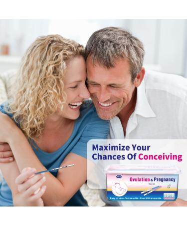 DAVID Ovulation Predictor Kit  30 Ovulation Tests + 10 Pregnancy Tests Strips  40 Count with Urine Cups  Fertility Test for Women  Over 99% Accurate(30LH-10HCG) 40 Piece Set - Buy Online on GoSupps.com