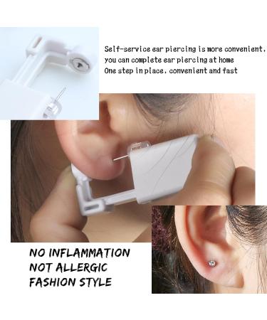 Combofix Ear Piercing Gun - Disposable Ear Piercing Gun with built-in Ear Stud Ear Piercing Kit for Piercing Supplies Ear Piercing Kit Piercing Tool (White Zircon) - Buy Online on GoSupps.com
