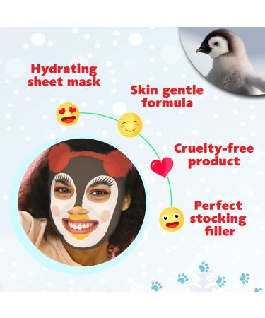 7th Heaven Winter Wonderland Face Mask Bundle - Reindeer, Penguin, & Elf Design Sheet Masks for Hydrated Skin (Ages 8+) - Buy Online on GoSupps.com