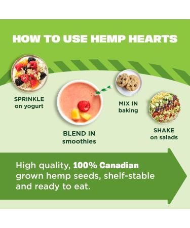 Organic Hemp Seeds 7oz - Non-GMO, Vegan, Keto, Gluten-Free | 10g Protein & 12g Omega 3 & 6 | Perfect for Smoothies, Yogurt & Salad | Manitoba Harvest - Buy Online on GoSupps.com