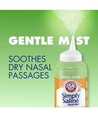 ARM & Hammer Simply Saline Moisturize & Soothe Nasal Mist Drug-Free Moisturizing Saline Nasal Spray for Instant Relief for Dry Nose 4.6 Oz (130 g) 3 Pack - Buy Online on GoSupps.com