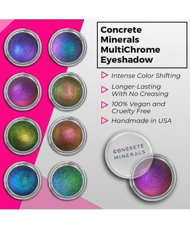 Concrete Minerals MultiChrome Eyeshadow - Intense Color Shifting, Long-Lasting Vegan Formula - Handmade in USA - 1.5g (Mystique) - Buy Online on GoSupps.com