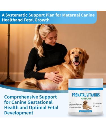 Prenatal Vitamins for Dogs - Aids Healthy Gestation Puppy Development & Milk Production - Packed with Folic Acid Calcium Iron & Key Vitamins - Ideal for Pregnant and Nursing Canines - Buy Online on GoSupps.com