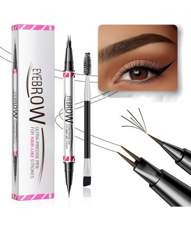 Curved eyebrow pencil curved eyebrow pen - 2-in-1 eyeliner pencil with eyebrow pen | Natural-looking eyebrow pencil for travel shopping business trips - Buy Online on GoSupps.com