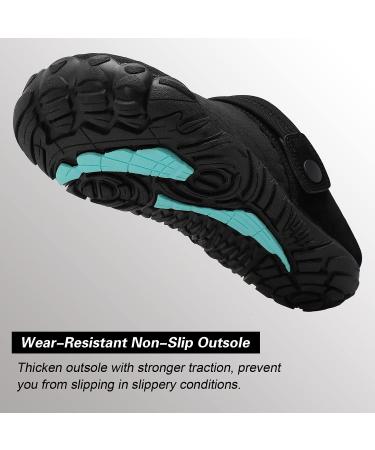 Besroad Outdoor Hiking Slip on Sandals - Unisex Water Shoes in Black - Size 8 Women/6.5 Men - Buy Online on GoSupps.com