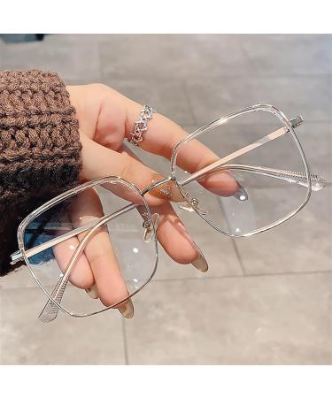 Buy Half Frame Blue Light Blocking Reading Glasses +2.0 - Stylish Decorative Goggles for Men & Women in Gold - Buy Online on GoSupps.com