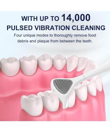 Electric Flosser with 4 Speeds & 60 Replacement Heads | Rechargeable Power Flosser for Adults & Kids | Vibration Flosser with Tongue Scraper & Wireless Charging - Buy Online on GoSupps.com
