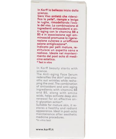 Korff Derma Filling B8-B5 Face Serum redensifies skin and reduces wrinkles for mature skin anti-aging formula with vitamins B8 and B5 30ml bottle - Buy Online on GoSupps.com