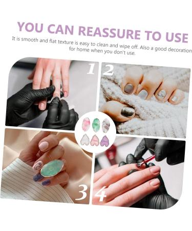  Gogogmee 6 Piece Nail Art Palettes Portable Nail Polish Mixing Trays with Imitation Agate Ring Shape for Nail Paint Mixing Mobile Use Lightweight Clean - Buy Online on GoSupps.com