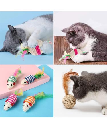 Shengruili Sisal Ball Cat Toys - 9 Interactive Mice & Balls for Cats | Durable & Engaging Play - Buy Online on GoSupps.com