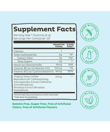 KOS B12 Gummies for Adults - Gelatin & Sugar Free Vegan Natural Energy Gummies with Vitamin B Complex & Caffeine - Chewable Metabolism Gummy - 1 Month Supply 3. Energy Gummies - Buy Online on GoSupps.com