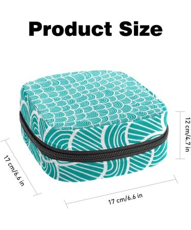 Fish Scales Pattern Sanitary Napkin Storage Bag - Portable Period Kit for Women, Teen Girls - Menstrual Cup Pouch & Tampon Bags - Color 7 - Buy Online on GoSupps.com