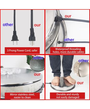 ayakol Chicken Water Heater Base for Winter 24cm Suitable for for Metal/Plastic waterers Automatic Temperature Control Poultry/pet Waterer Base with Antifreeze Power Cord - Buy Online on GoSupps.com
