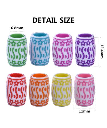 100pcs Dreadlock Beads Hair Tube Beads - Mixed Colors Style1 | Hair Braiding Decoration Accessories - Buy Online on GoSupps.com