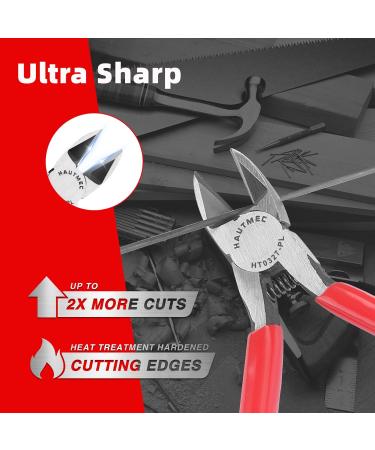 HAUTMEC 5" Precise Small Flush Cutting of Engineer Wire Cutter Plier 2PCS with Location Pin for Fine Shearing Perfect for Circuit Board Cutting Electronic Components HT0327-2PC - Buy Online on GoSupps.com