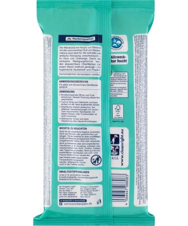 Watermelon all-purpose Wipes 2 packs x 50 pieces - Hygienic Cleanliness for at home and on the go/Germany - Buy Online on GoSupps.com
