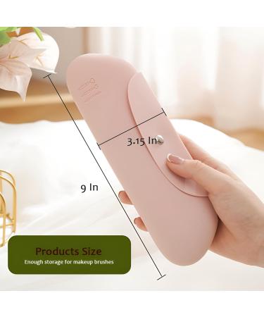 Travel Makeup Brush Holder - Magnetic Silicone Organizer for Travel/Outdoor | Anti-Fall Makeup Bag (Grey - Buy Online on GoSupps.com